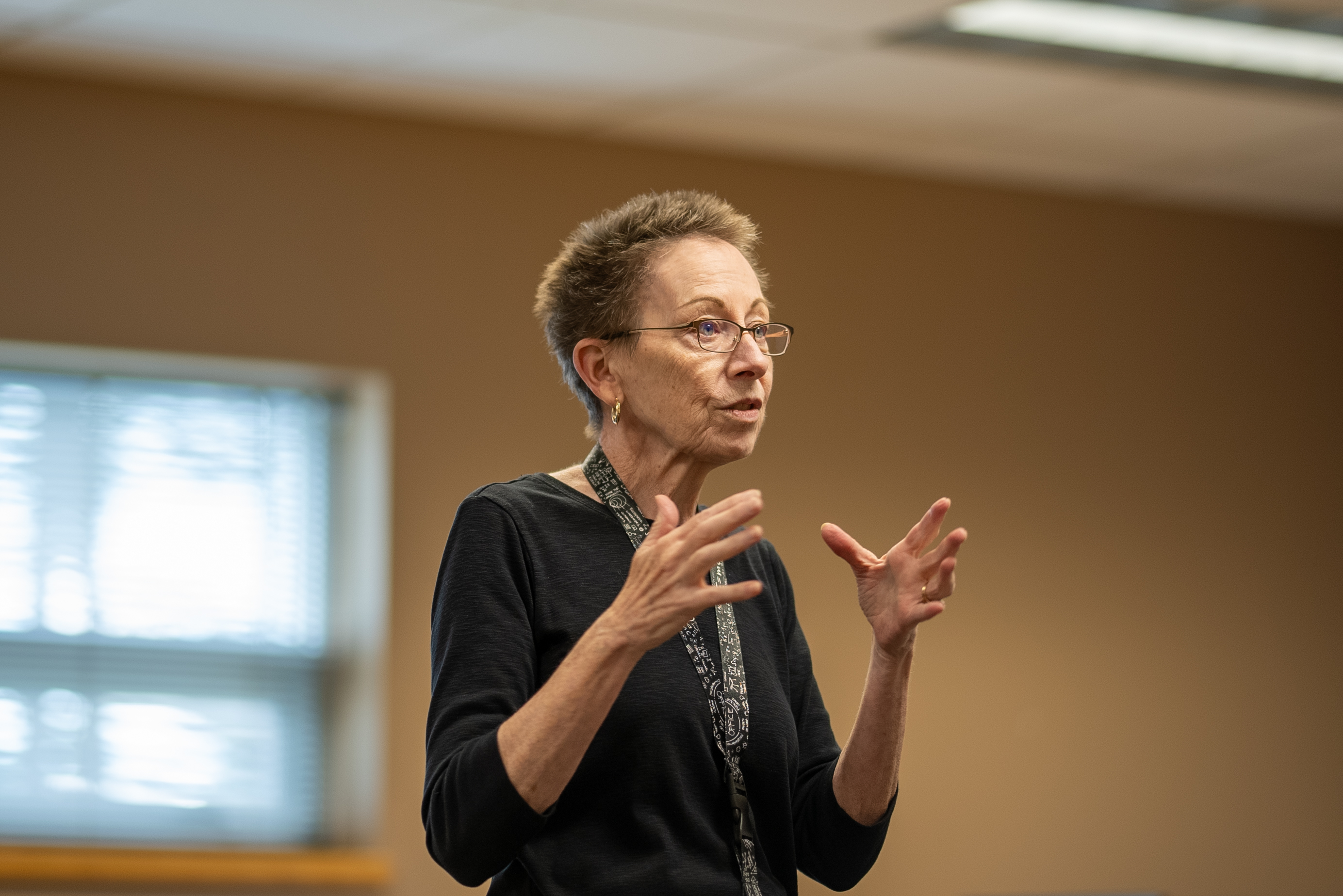 Instructor teaching class.