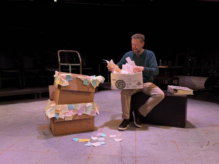 University of Idaho Theatre Professor Craig Miller performs in the one-actor show “Every Brilliant Thing.”