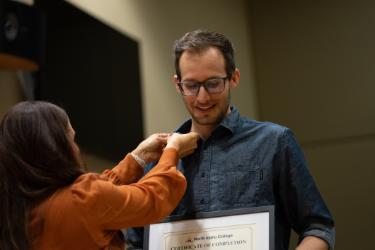 RadTech pinning ceremony, student gets pinned